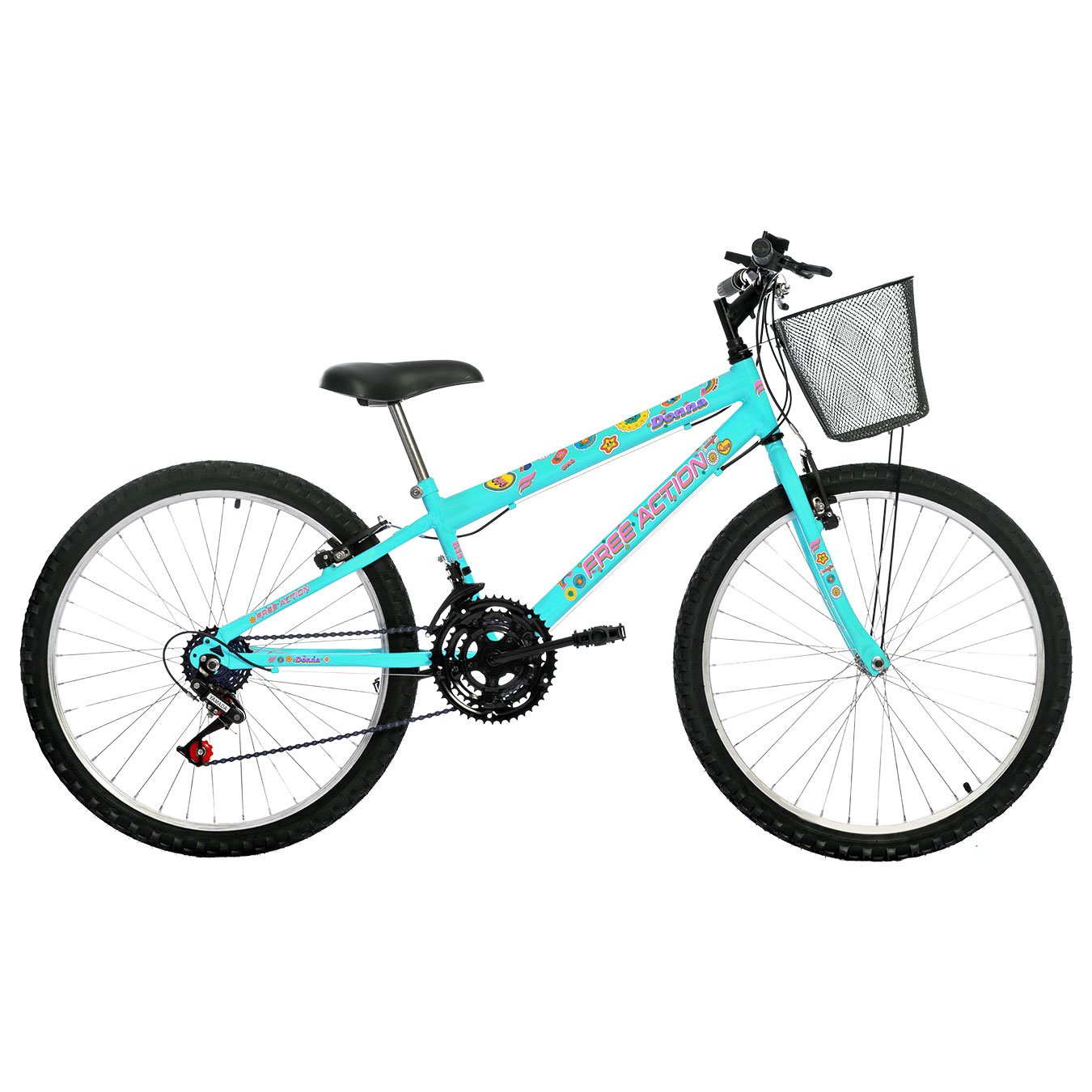 Bicicleta Aro 24 Mormaii Safira MTB 18V V-Brake Rosa Chicle