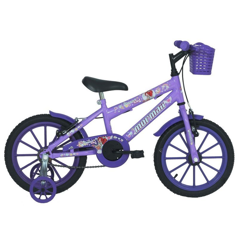 Bic Mormaii Aro 16 PP MTB 45,0 1V Fem C23 Sweet Girl c/ Cesta V-Brake