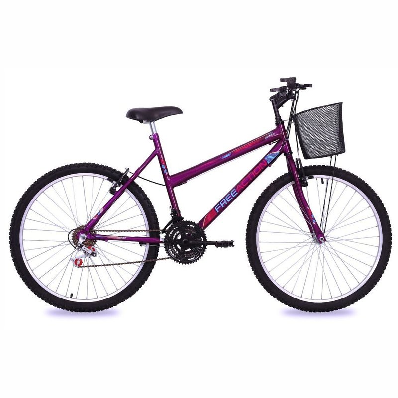 Bic Free Action Aro 24 MTB 45,0 18V Fem C24 Donna c/ Cesta V-Brake (Bic 1.0)