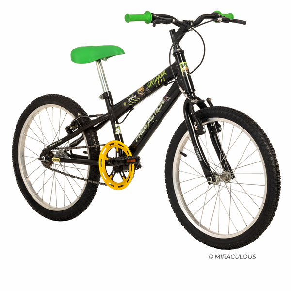 Bicicleta Aro 20 Free Action Cat Noir ® Miraculous MTB 1V V-Brake