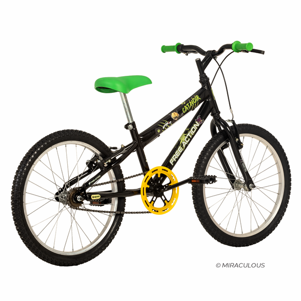 Bicicleta Aro 20 Free Action Cat Noir ® Miraculous MTB 1V V-Brake
