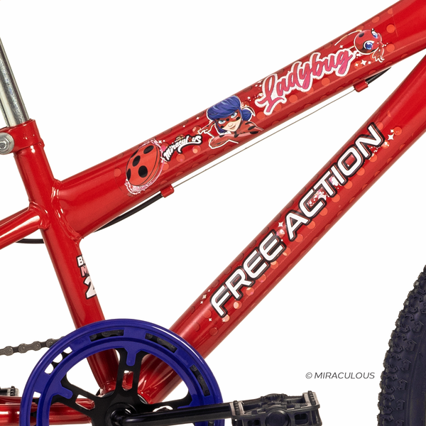 Bicicleta Aro 20 Free Action Lady Bug ® Miraculous MTB 1V V-Brake