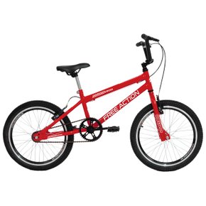Bicicleta Aro 20 Free Action STS Cross 1V V-Brake - Vermelho Coke