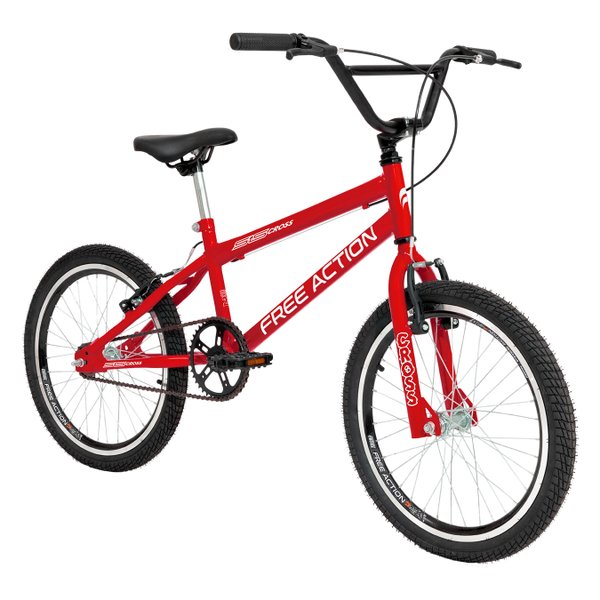 Bicicleta Aro 20 Free Action STS Cross 1V V-Brake - Vermelho Coke