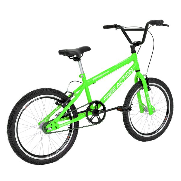 Bicicleta Aro 20 Free Action STS Cross 1V V-Brake - Verde Kawasaki
