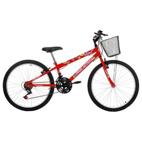 Bicicleta Aro 24 Mormaii Safira MTB 18V V-Brake Rosa Chicle