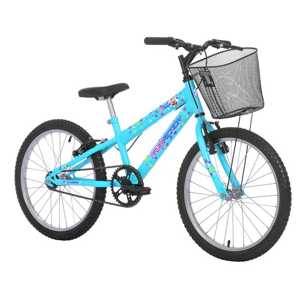 Bicicleta Aro 20 Free Action Kiss MTB 1V V-Brake - Verde Tiffany