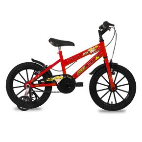 Bicicleta Aro 16 Free Action Joy MTB 1V V-Brake - Preto Brilho