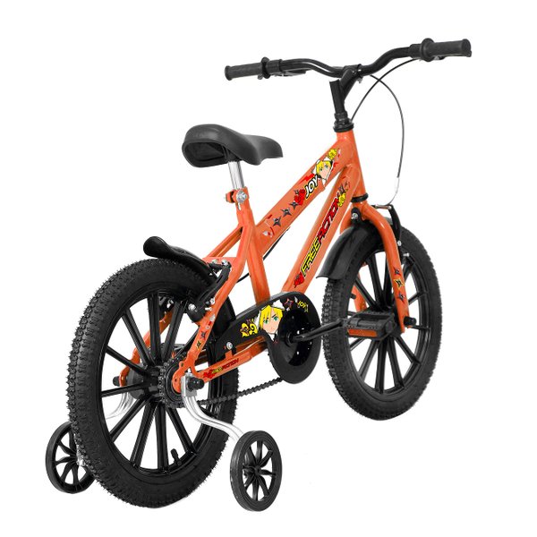 Bicicleta Aro 16 Free Action Joy MTB 1V V-Brake - Laranja