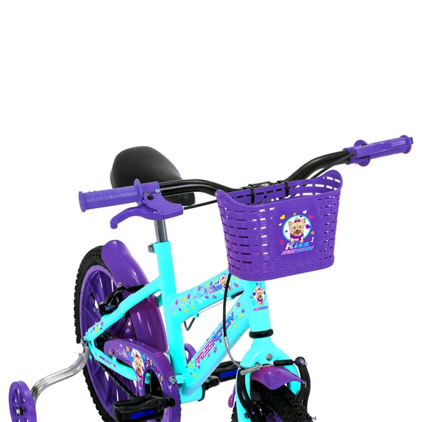 Bicicleta Aro 16 Free Action Kiss MTB 1V V-Brake - Verde Tiffany