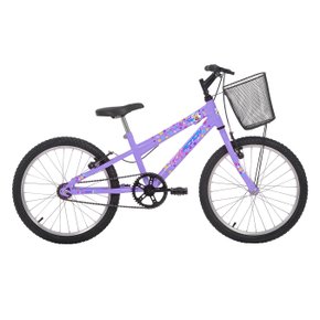 Bicicleta Aro 20 Free Action Kiss MTB 1V V-Brake - Lilás
