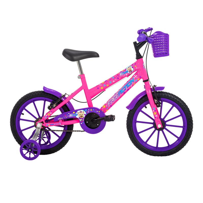 Bic Free Action Aro 16 PP MTB 45,0 1V Fem C23 Kiss c/ Cesta V-Brake