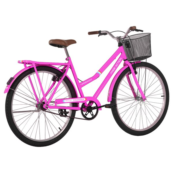 Bicicleta Aro 26 Free Action Paradise Transporte e Passeio 1V V