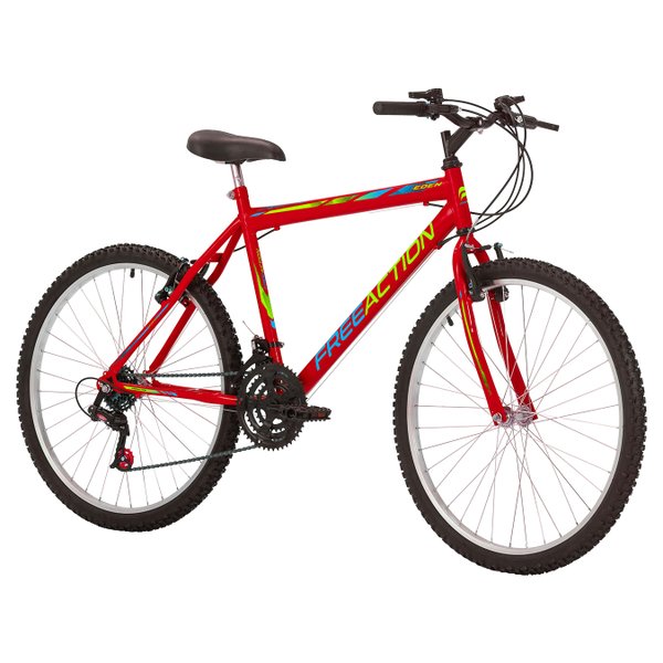 Bicicleta Aro 26 Free Action Eden MTB 18V V-Brake - Vermelho Coke