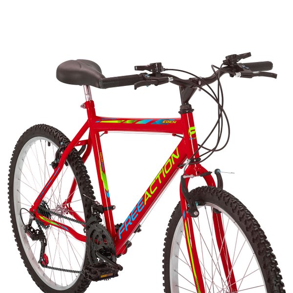 Bicicleta Aro 26 Free Action Eden MTB 18V V-Brake - Vermelho Coke