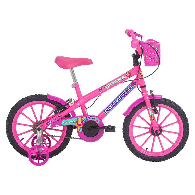 Bic Free Action Aro 16 MTB Soft 45,0 1V Fem Capivara Lovers V-Brake 2025