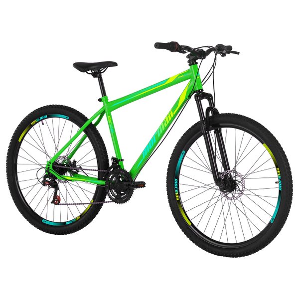 Bicicleta Aro 29 Mormaii Jaws 2.0 21V Disk-Brake Verde Kawasaki